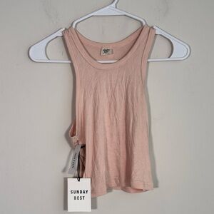 NWT Sunday Best Honor Tank Top in Rose Cloud Pink - S